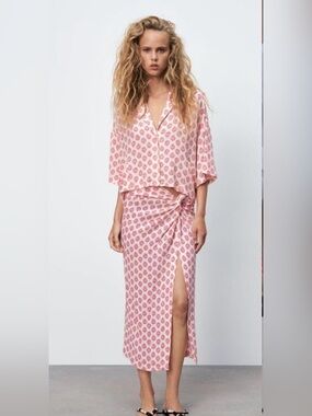 Zara Printed Two-Piece Skirt Set